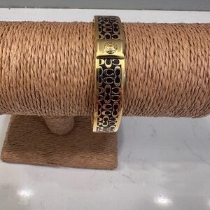 Coach Gold and purple vintage  Logo Bangle